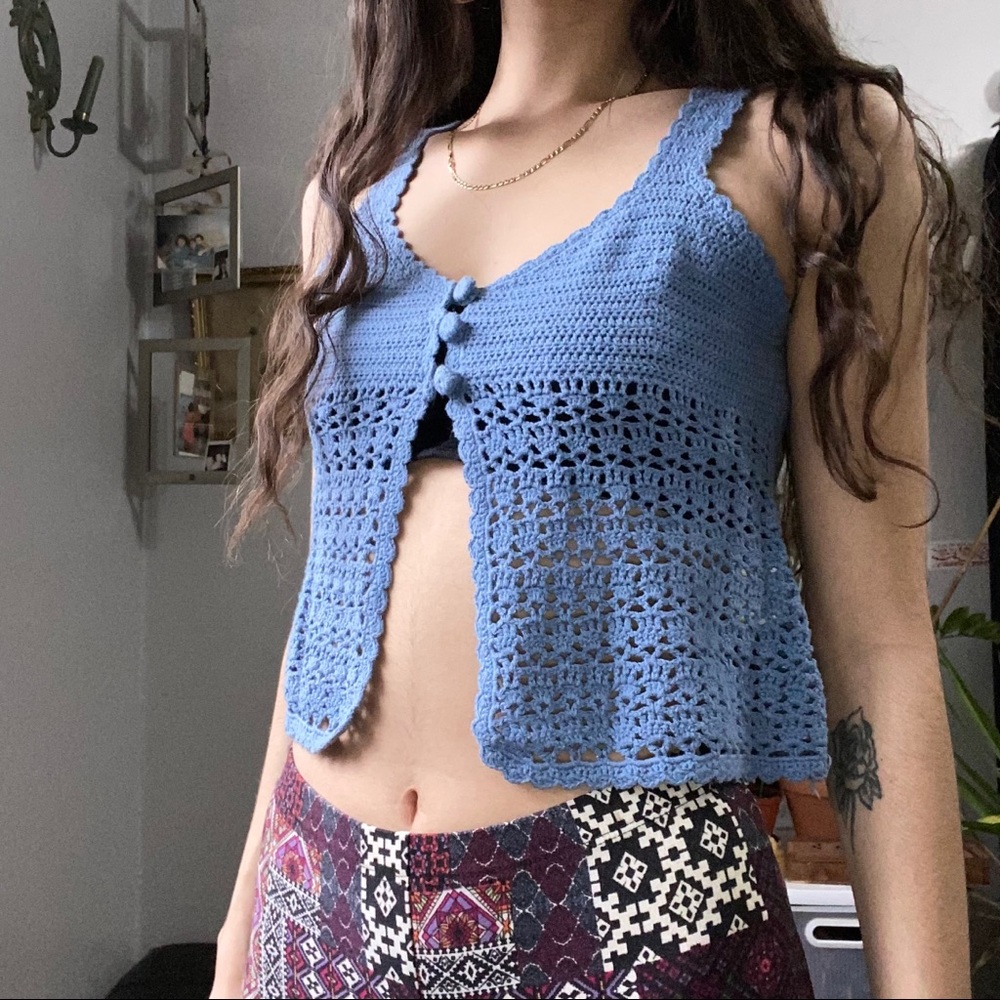 Vintage Knitted Crop Top